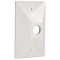 Hubbell Cluster Cover, 41932 in L, 22732 in W, Rectangular, Zinc, White, PowderCoated 5186-6